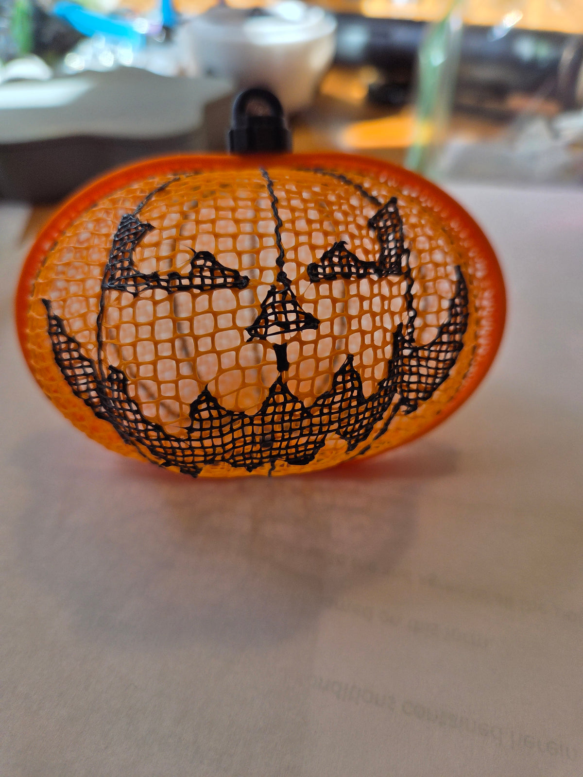 Pumpkin ornament container