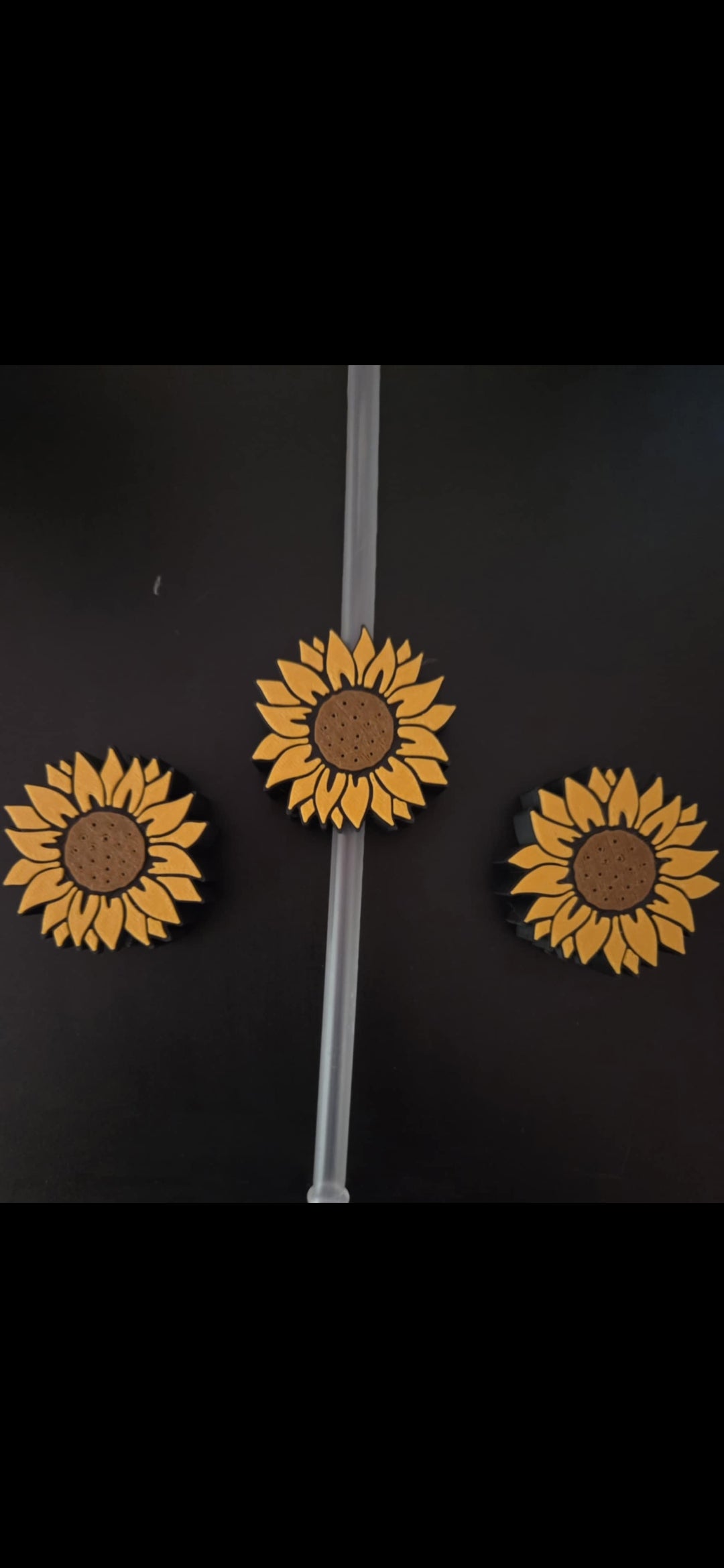 Sunflower straw toppers