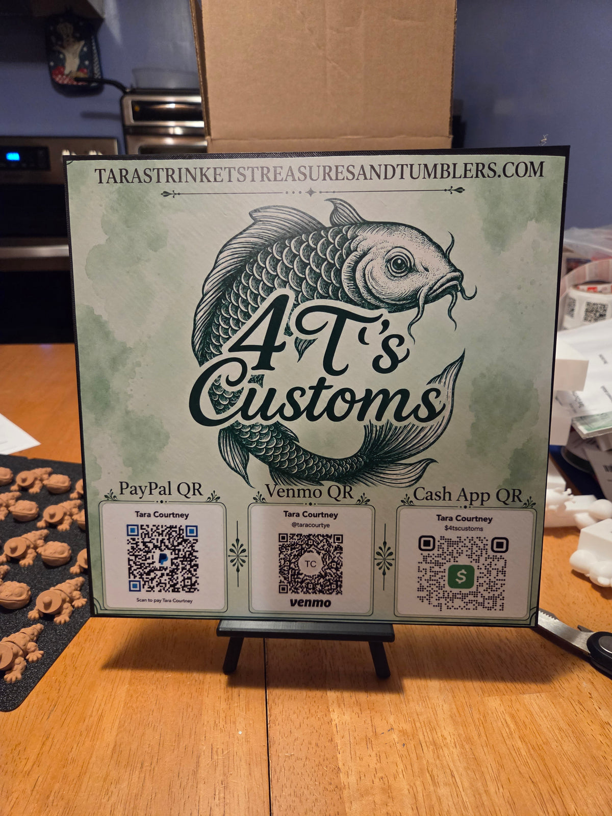 Business QR code sign and holder(logo not included)