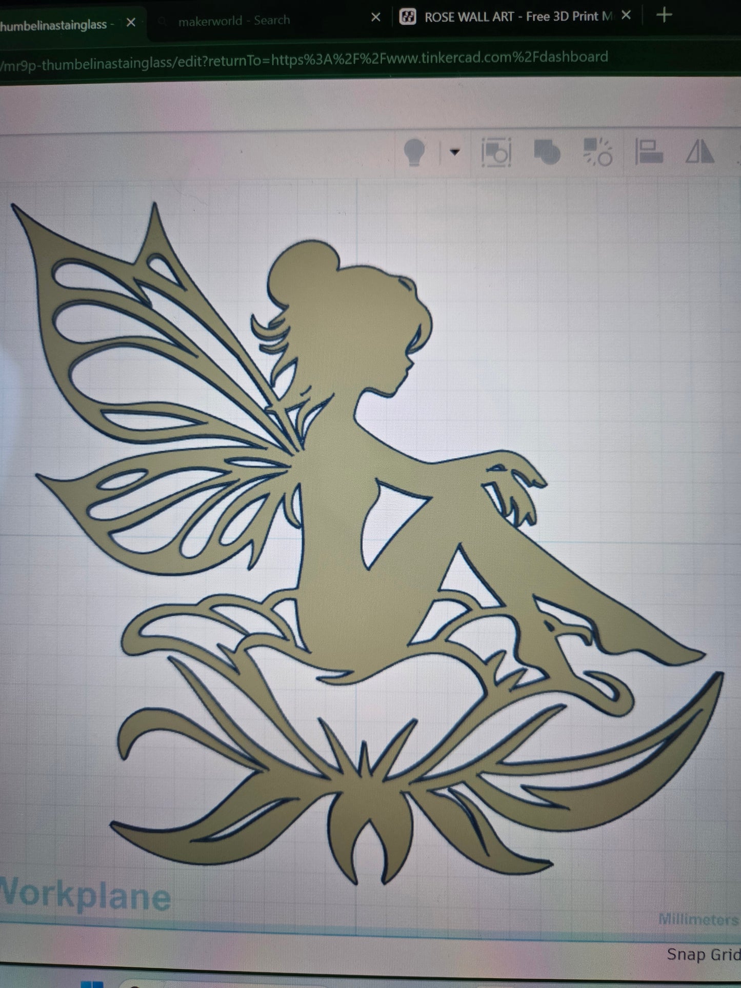 Thumbelina stainglass