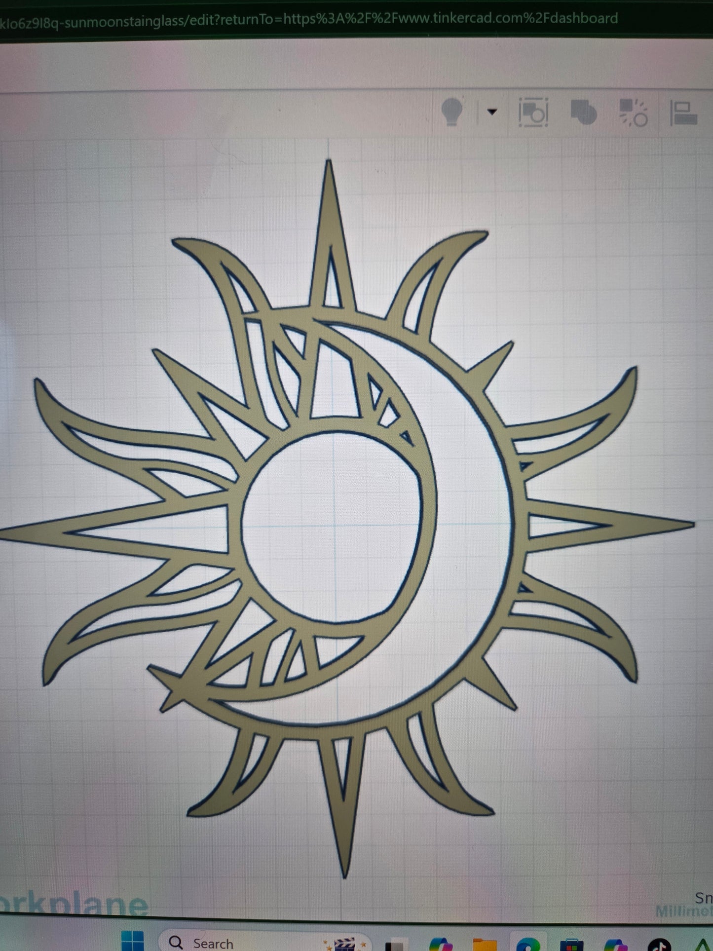 Sun and moon stainglass