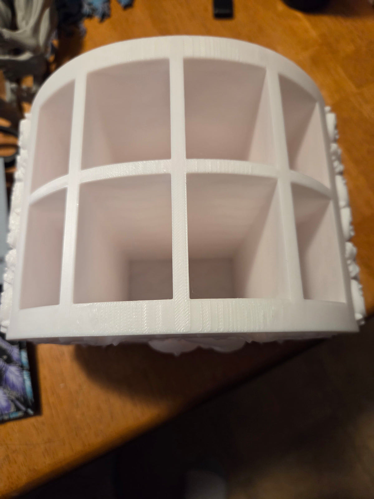 Sun moon brush organizer