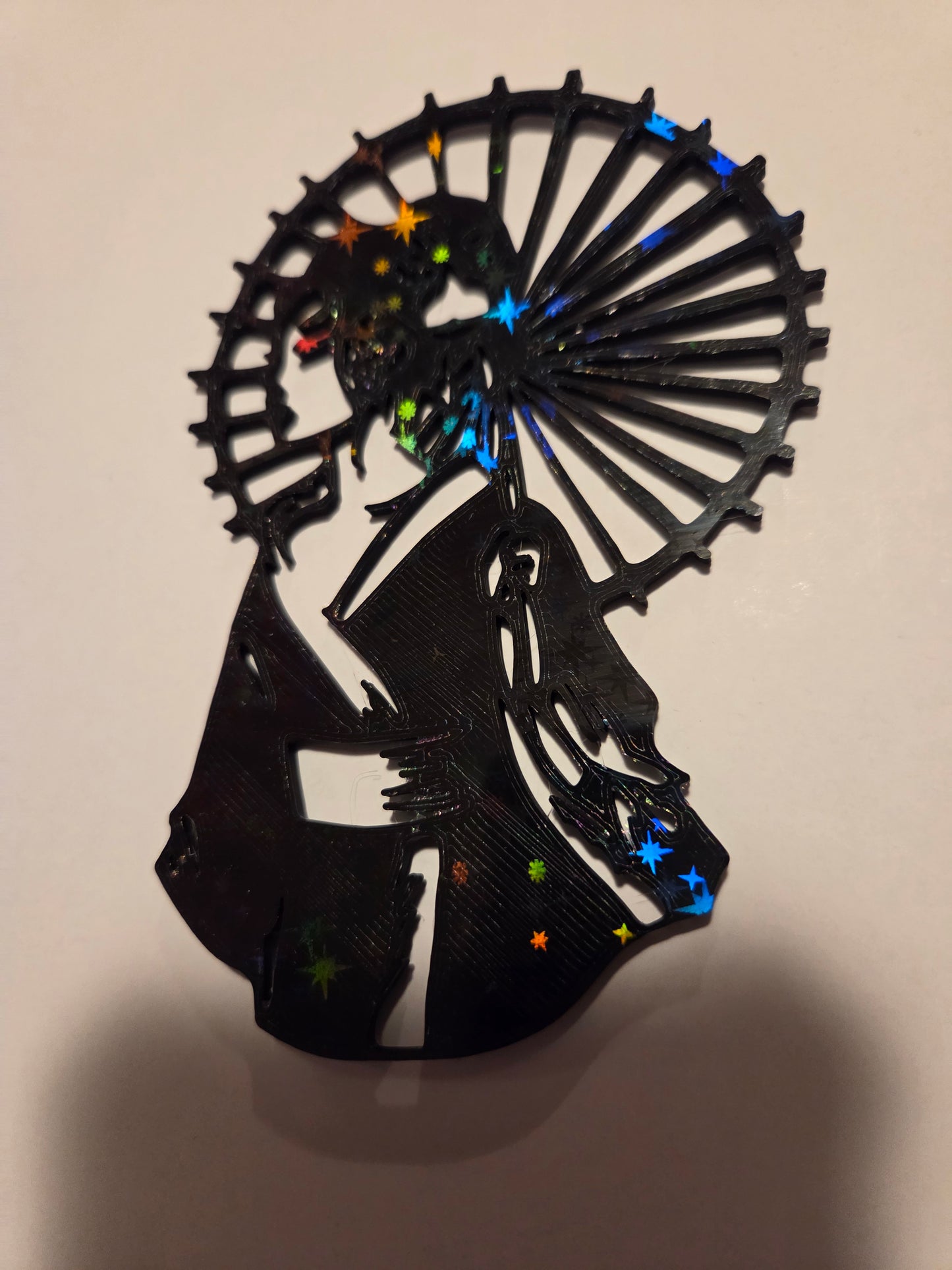 Geisha with umbrella stainglass