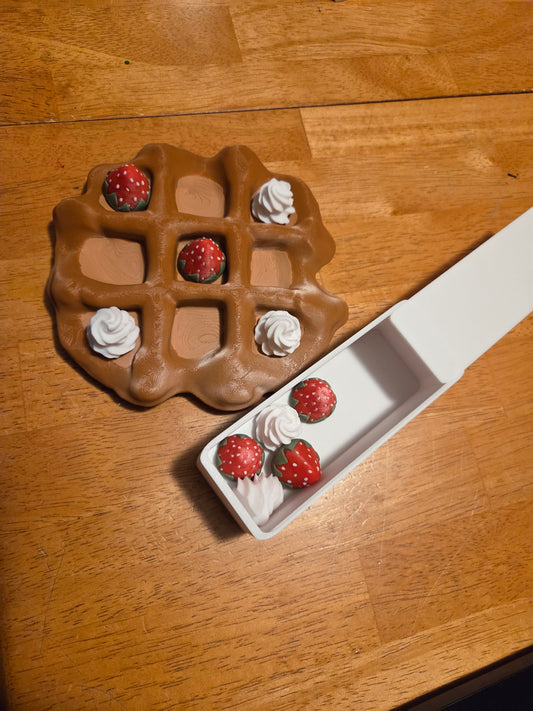 Tic tac toe waffle