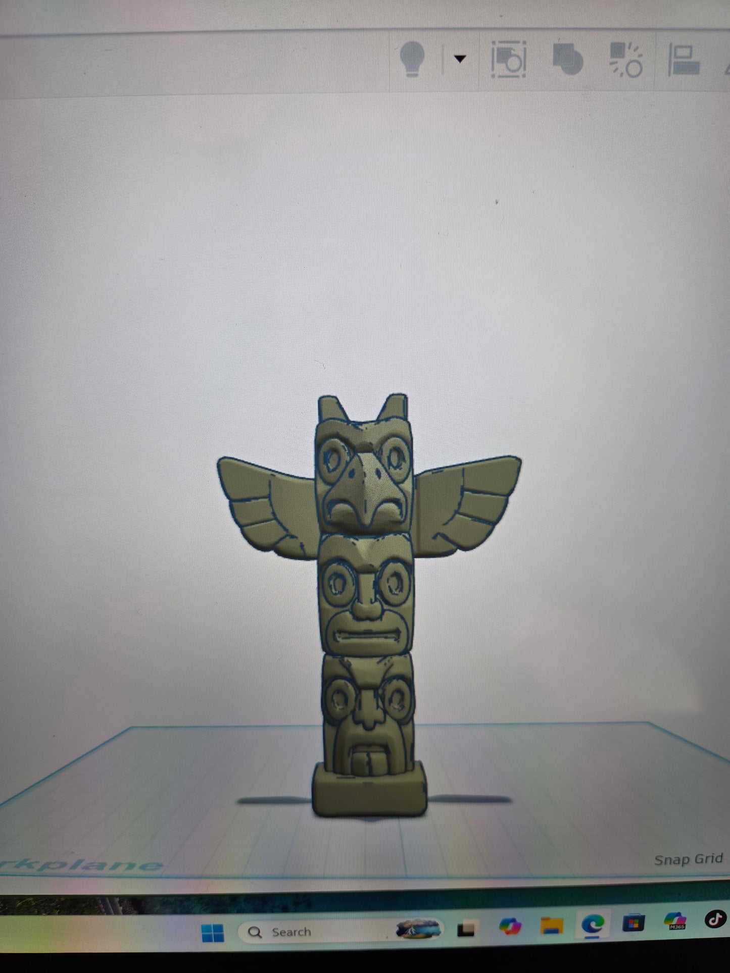 Tiki owl totem
