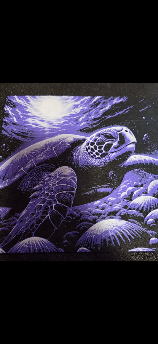 Purple sea turtle