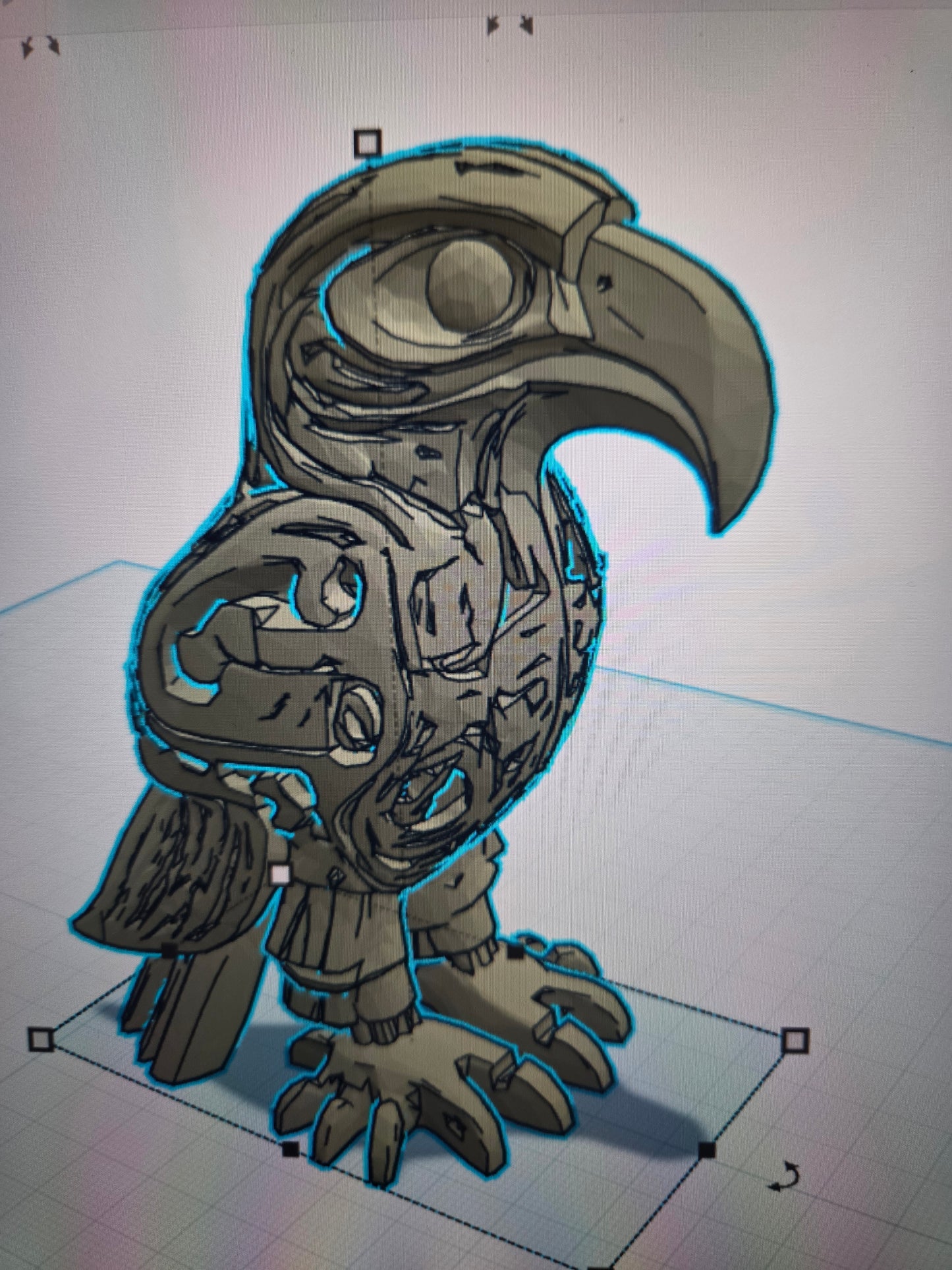 Eagle tiki totem