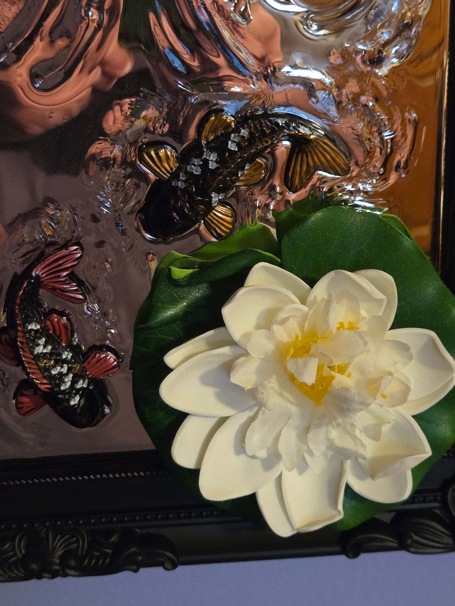 Lillypad rain koi pond