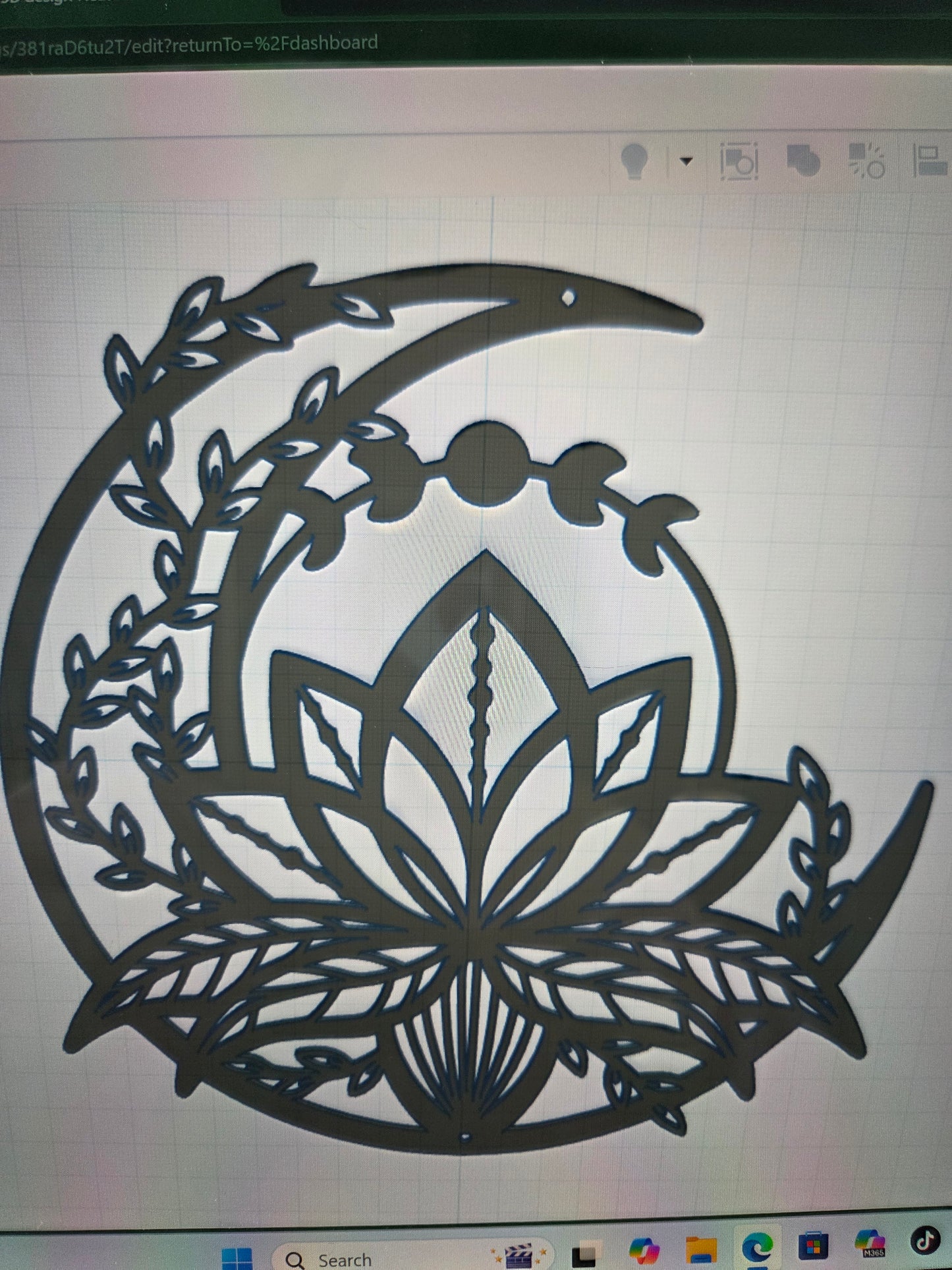 Moon Lotus stainglass